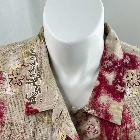 CJ Banks | Linen Blend Blazer/Top - Picture 3 of 6